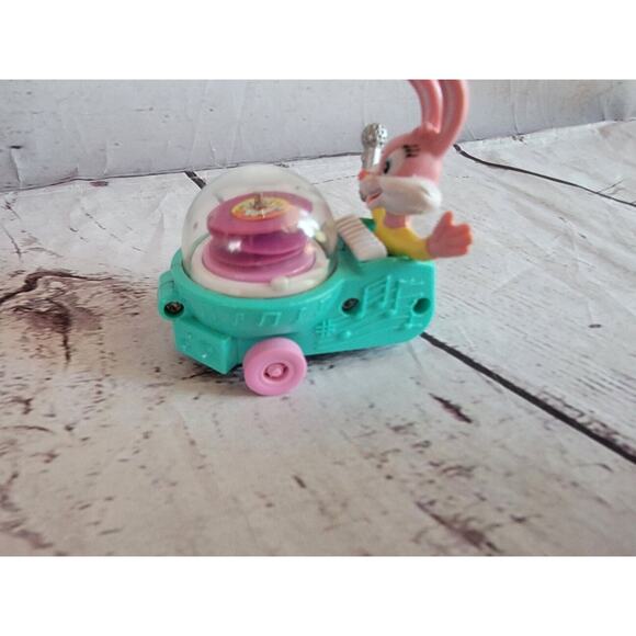 McDonald's Happy Meal Tiny Toons Babs Bunny Record Playing Car 1992 Loose - Picture 3 of 5